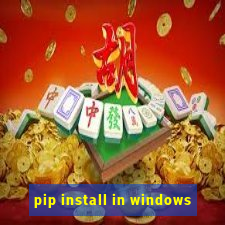 pip install in windows