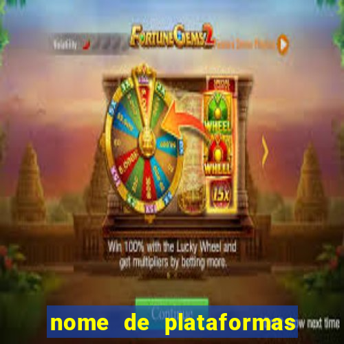 nome de plataformas de jogos