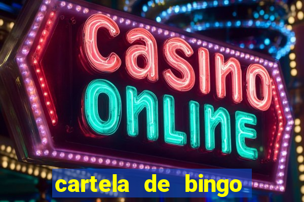 cartela de bingo pra imprimir