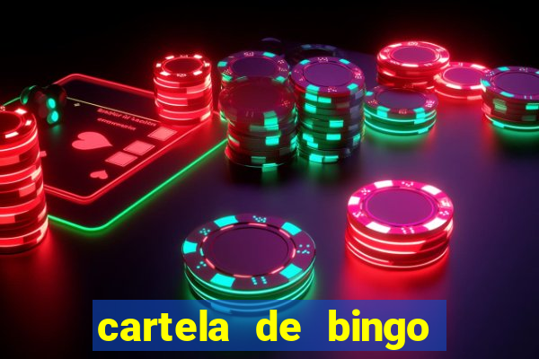 cartela de bingo pra imprimir