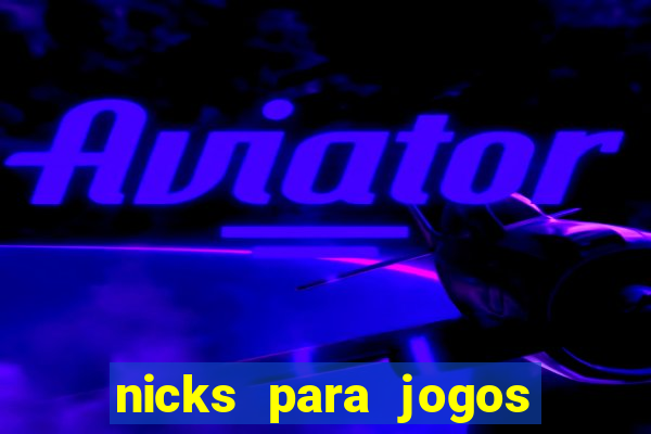 nicks para jogos de tiro