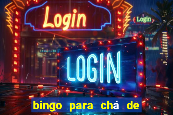 bingo para chá de bebê para imprimir grátis