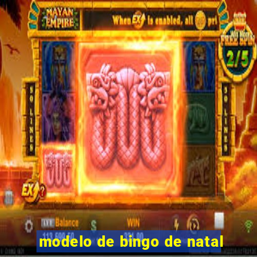 modelo de bingo de natal