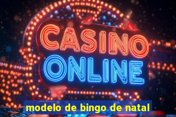 modelo de bingo de natal