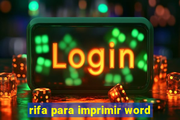 rifa para imprimir word