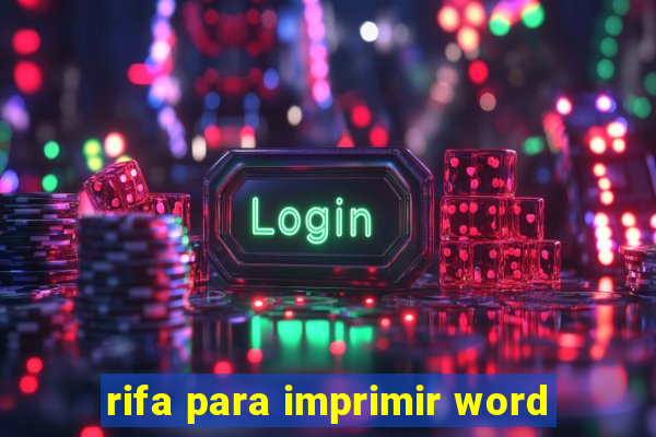 rifa para imprimir word