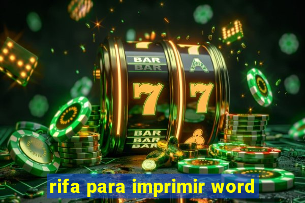 rifa para imprimir word