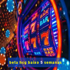 beta hcg baixo 5 semanas