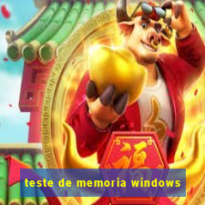 teste de memoria windows