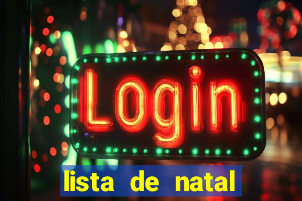 lista de natal para imprimir