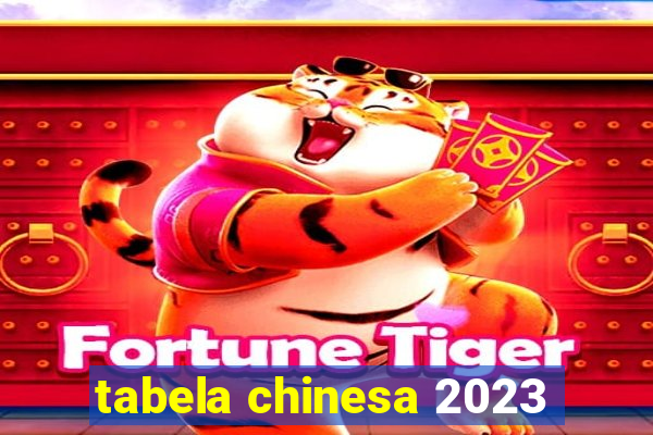 tabela chinesa 2023