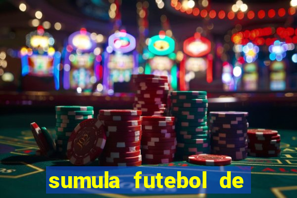 sumula futebol de campo word