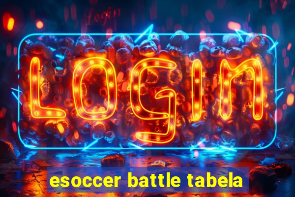 esoccer battle tabela