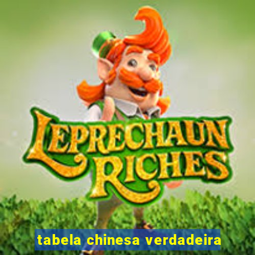 tabela chinesa verdadeira