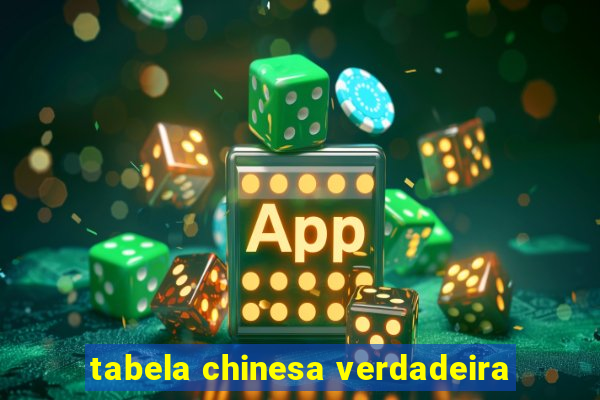 tabela chinesa verdadeira