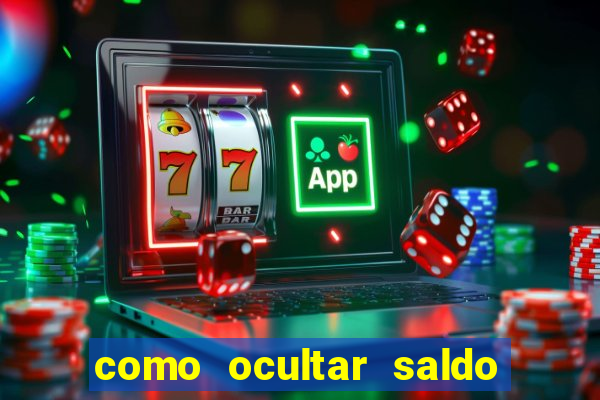 como ocultar saldo na betfair