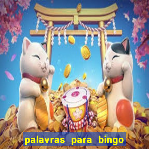 palavras para bingo de cha de lingerie