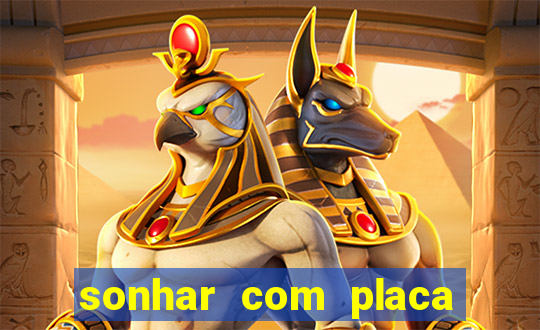 sonhar com placa de carro