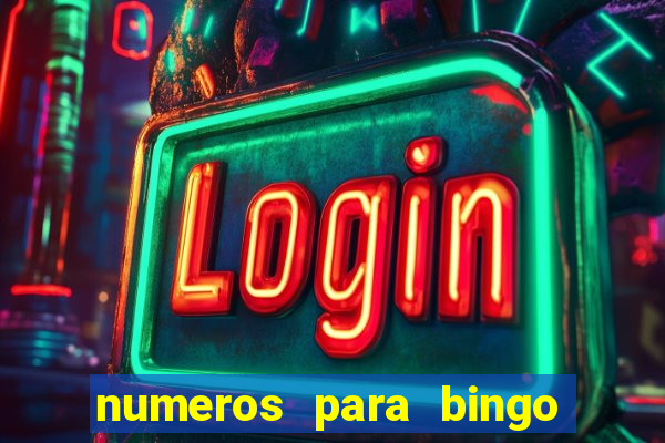 numeros para bingo de 1 a 90