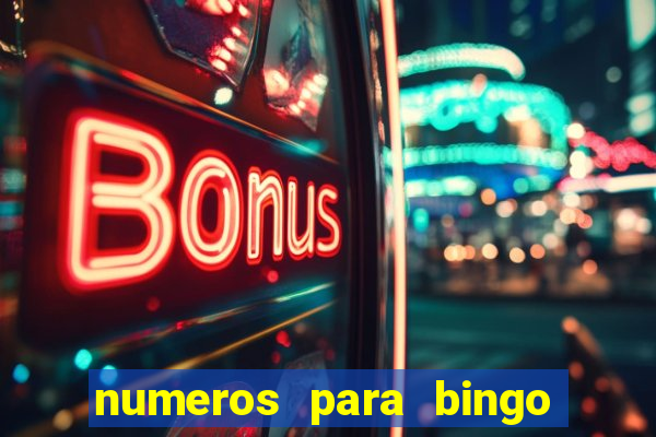 numeros para bingo de 1 a 90